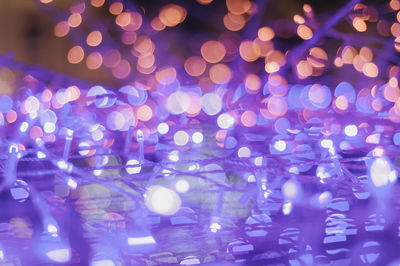 Defocused image of illuminated lights