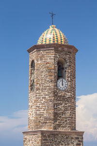 Low angle view of bell tower