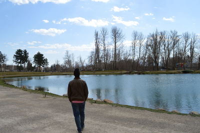 Scenic view of calm lake