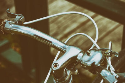 Cropped image of bicycle handles