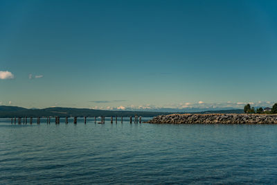 A rocky pier at the sunshine coast