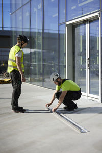 Workers at building site