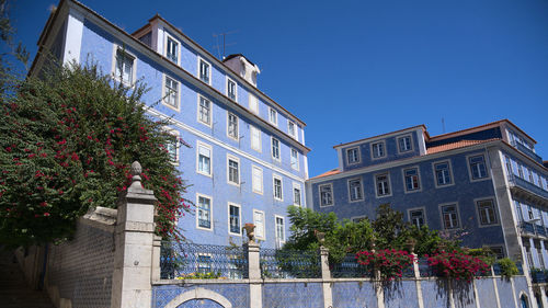 Low angle view of building against clear sky
