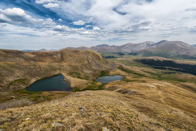 Square top lakes with mount evans in the background