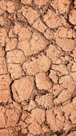 Full frame shot of cracked land