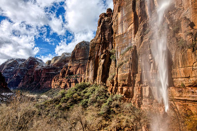 Panoramic view of waterfall