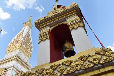 Low angle view of traditional building against sky