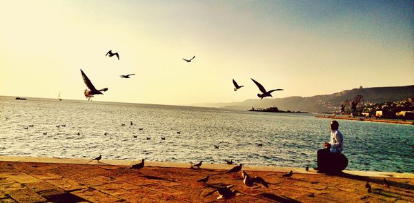 Scenic view of sea against sky