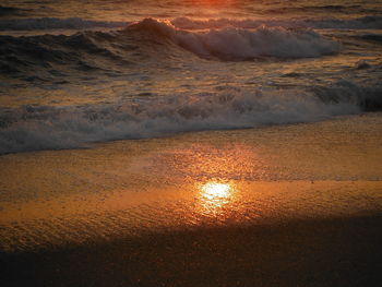 View of sea during sunset