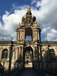 Low angle view of historical building against sky