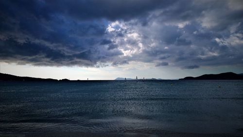 Storm clouds over sea