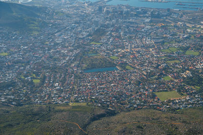 High angle view of townscape