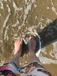 Feet in the water