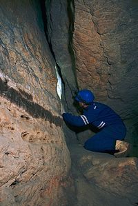 Man standing on rock