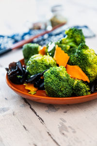 Close-up of vegetables on table