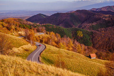 Mountains in the fall season, paltinis area, sibiu county, romania