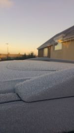 Close-up of road against sky during sunset