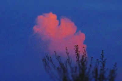 Low angle view of blue sky during sunset