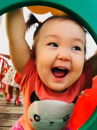 Portrait of cute boy smiling