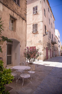 Footpath amidst houses