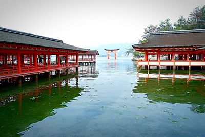 Reflection of buildings in water