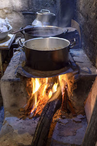 Food cooking indoors