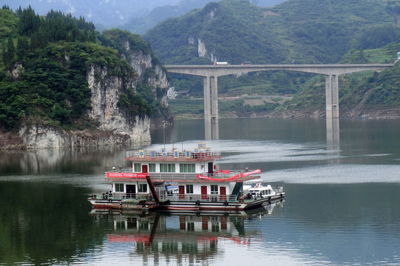 Reflection of buildings in river