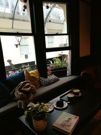 Table by window at home