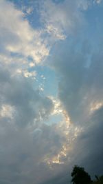 Low angle view of cloudy sky