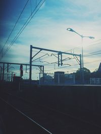 Railroad tracks against sky