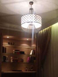 Illuminated lamp on ceiling