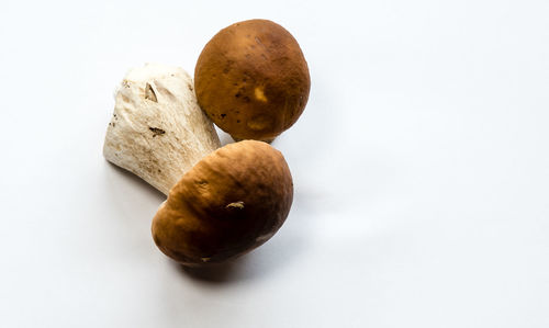Close-up of fruit against white background