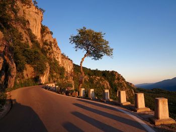 Road passing through mountain