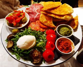 Close-up of salad in plate