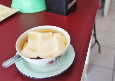 Close-up of coffee on table