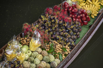 High angle view of food