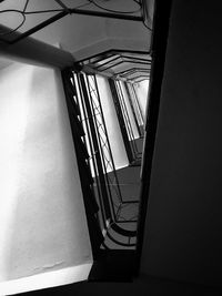 Low angle view of empty staircase in building