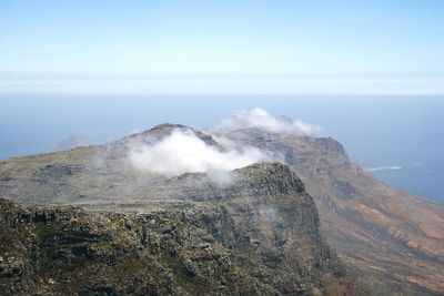 Top view of cape town from table mountain