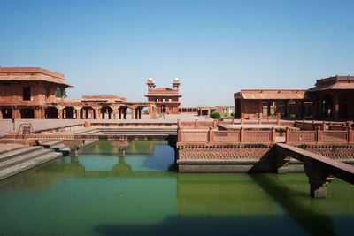 View of historic building against clear sky