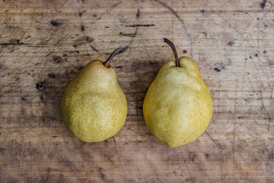 Directly above shot of fruit on table