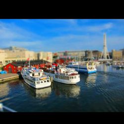 Boats in harbor