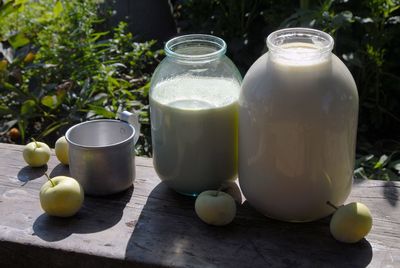 Close-up of drink on table