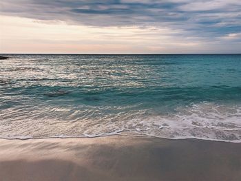 View of sea against cloudy sky