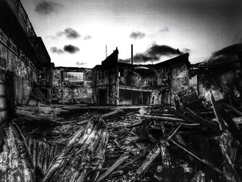 Abandoned built structure against sky