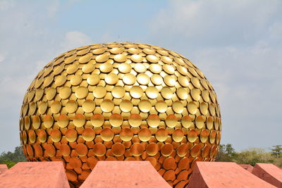 Low angle view of built structure against sky