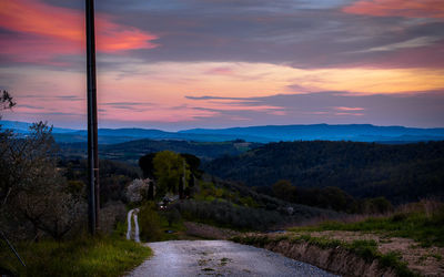 Scenic view of dramatic sky during sunset