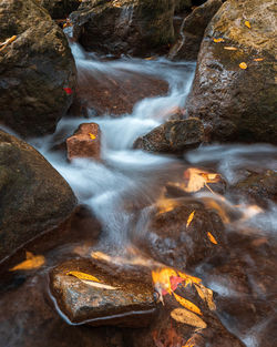 Stream flowing through rocks