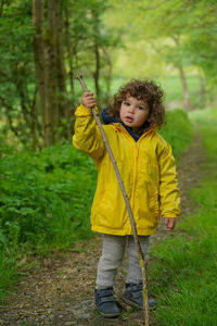 Cute boy discovering the nature...
