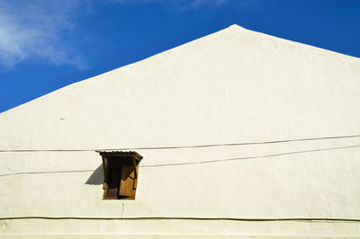 Low angle view of building against clear sky