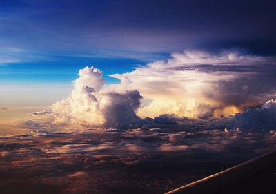 Scenic view of sea against sky at sunset